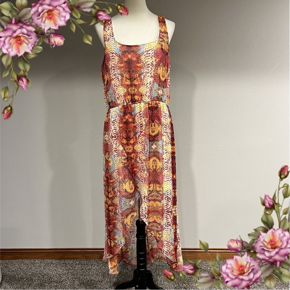 Olsenboye Colorful Snake Print Split Skirt
Dress size L Large